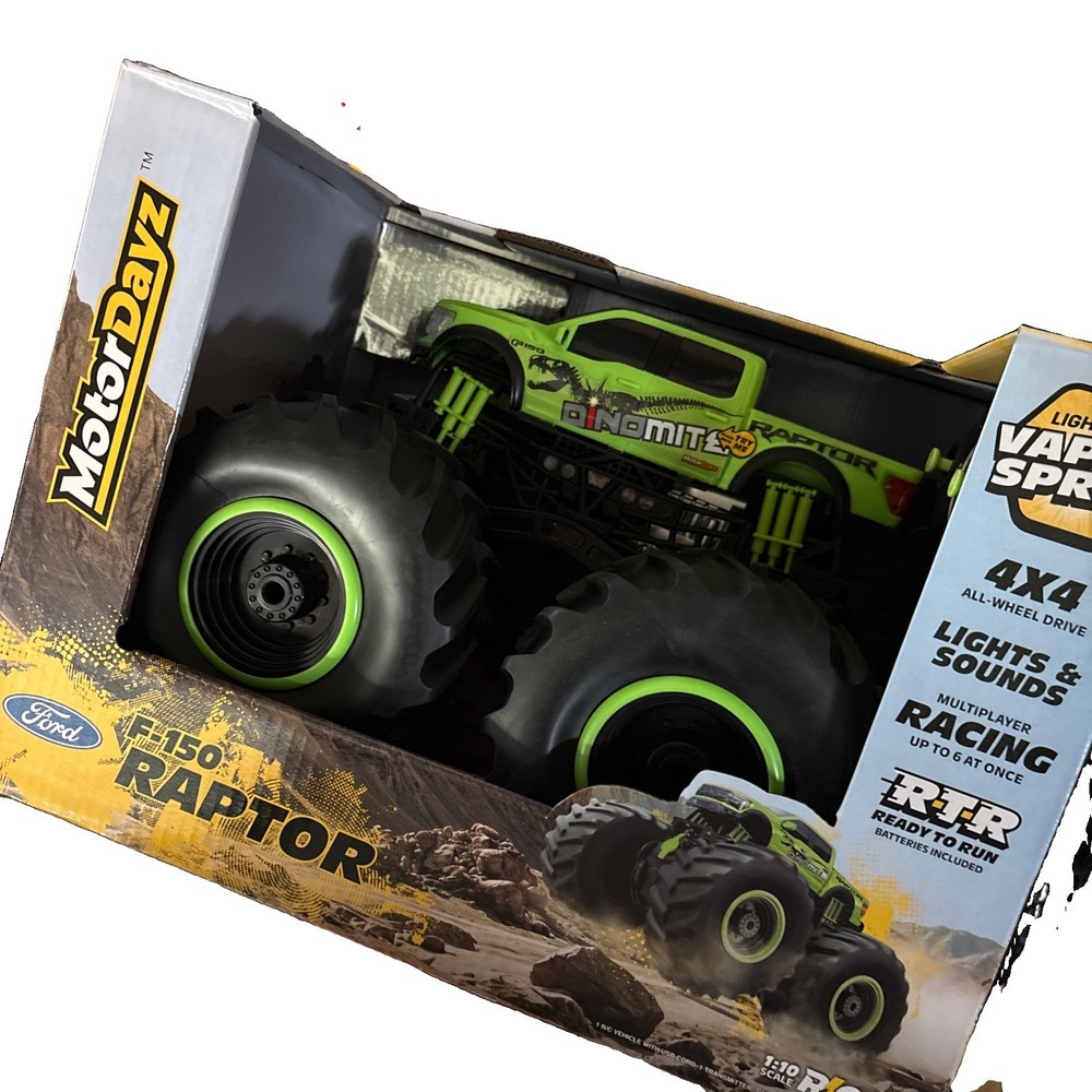 Motor Dayz RC 4x4 F-150 Ford Raptor SVT Try Me Pivot Steering Vapor Spray